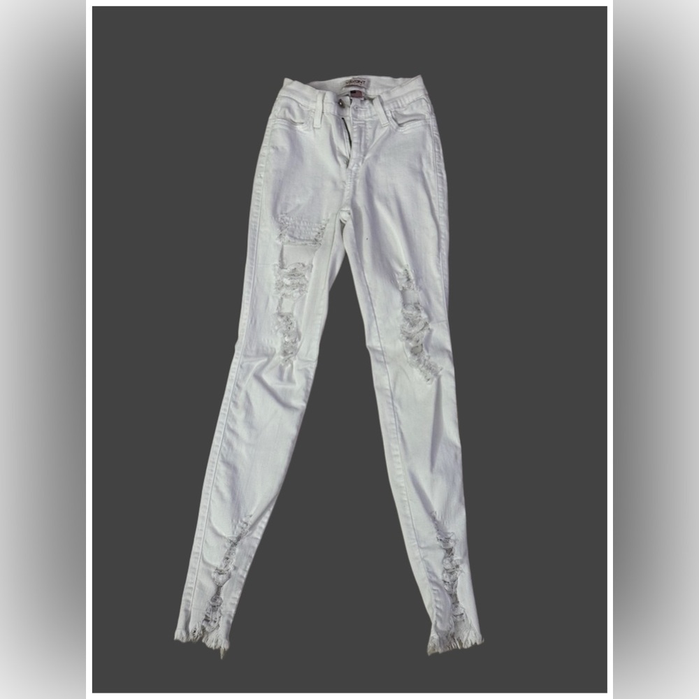 White Ripped Skinny Jeans
